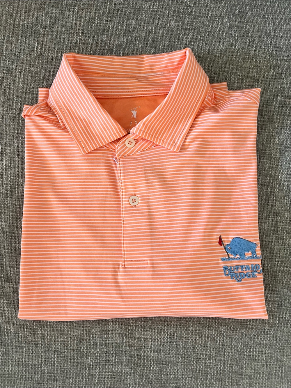 Fairway & Greene Orange Striped Men's Polo